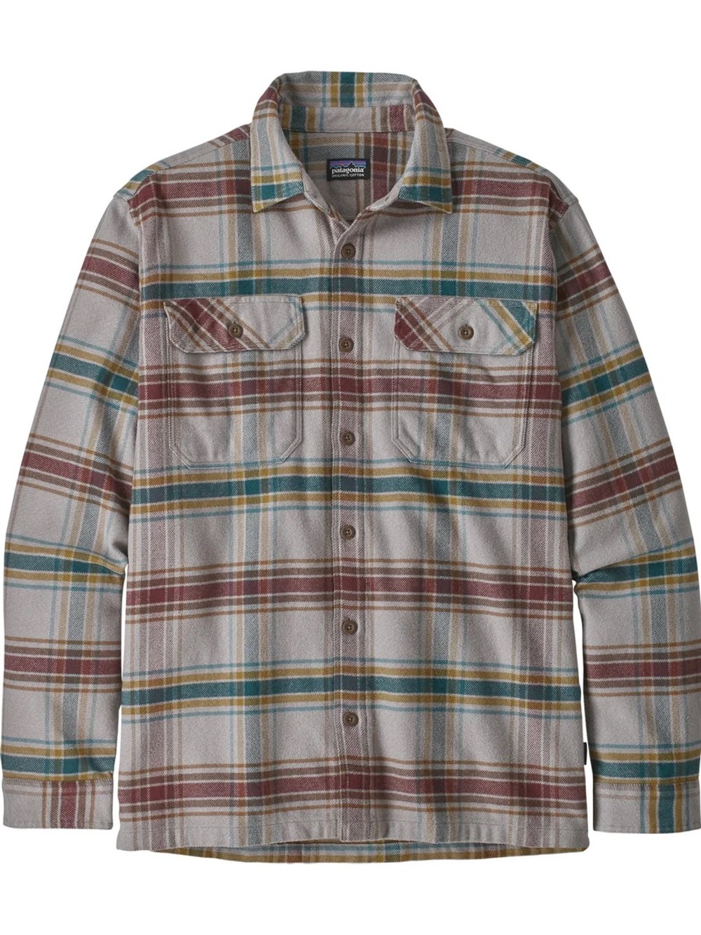 EUC Patagonia Flannel Button Up | Men's Long-Sleeved Fjord Shirt Feather Gray